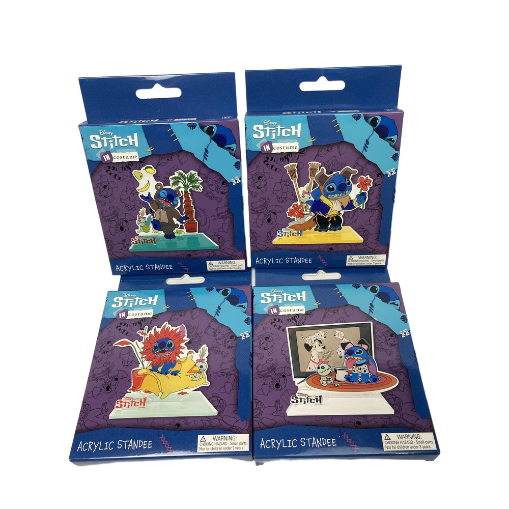 Disney 100 Stitch in Costume Acrylic Standee Collectible Set of 4
